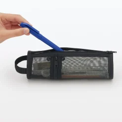 Online Muji Étui en maille de nylon Noir