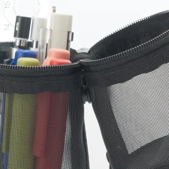 Online Muji Étui en maille de nylon Noir