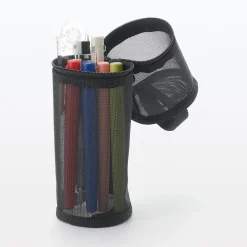 Online Muji Étui en maille de nylon Noir