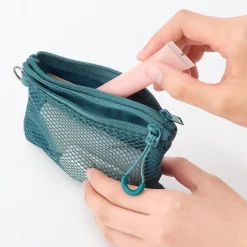 New Muji Étui en polyester à double fermeture éclair S Gris