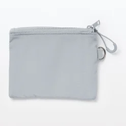 New Muji Étui en polyester à double fermeture éclair S Gris