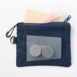 New Muji Étui en polyester à double fermeture éclair S Gris