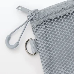 New Muji Étui en polyester à double fermeture éclair S Gris