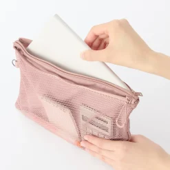 Sale Muji Étui en polyester à double fermeture éclair L