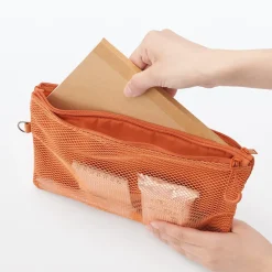 Sale Muji Étui en polyester à double fermeture éclair L