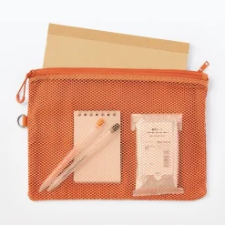 Sale Muji Étui en polyester à double fermeture éclair L