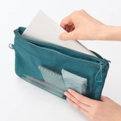 Sale Muji Étui en polyester à double fermeture éclair L