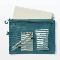 Sale Muji Étui en polyester à double fermeture éclair L