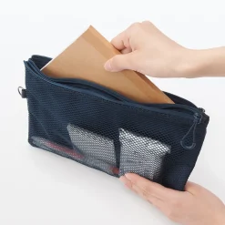 Sale Muji Étui en polyester à double fermeture éclair L