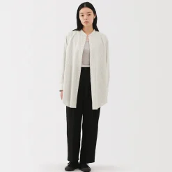 Hot Muji Tunique en popeline de coton pour femme