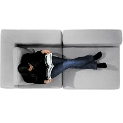 New Muji Unité d'angle de canapé modulable noir/marron