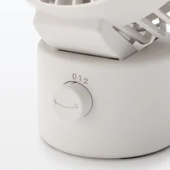 Outlet Muji Ventilateur de bureau oscillant port USB Blanc