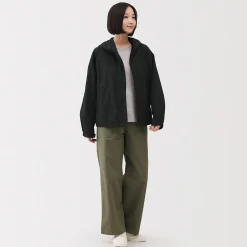 Outlet Muji Veste à capuche déperlante et compacte en nylon pour femme