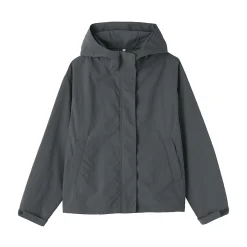 Outlet Muji Veste à capuche déperlante et compacte en nylon pour femme