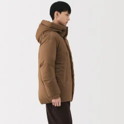 Discount Muji Veste à capuche en duvet pour homme – Marron Moka