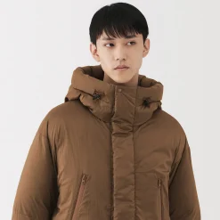 Discount Muji Veste à capuche en duvet pour homme – Marron Moka