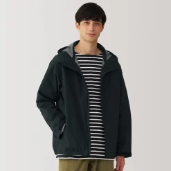 Hot Muji Veste à capuche en polyester déperlante pour homme