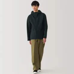 Hot Muji Veste à capuche en polyester déperlante pour homme