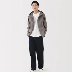 Hot Muji Veste à capuche en polyester déperlante pour homme