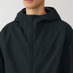 Hot Muji Veste à capuche en polyester déperlante pour homme