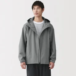 Discount Muji Veste à capuche en polyester déperlante pour homme