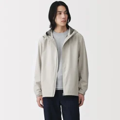 Discount Muji Veste à capuche en polyester déperlante pour homme