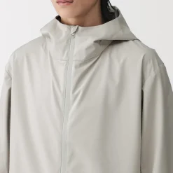 Discount Muji Veste à capuche en polyester déperlante pour homme
