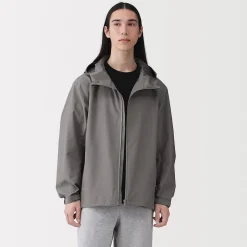 Discount Muji Veste à capuche en polyester déperlante pour homme