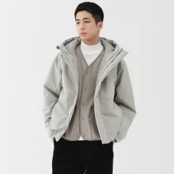 Clearance Muji Veste à capuche en polyester pour homme