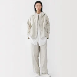Best Muji Veste à capuche en toile de coton léger pour femme