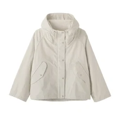 Best Muji Veste à capuche en toile de coton léger pour femme