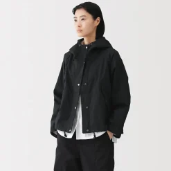 Best Muji Veste à capuche en toile de coton léger pour femme