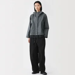 Best Muji Veste à capuche en toile de coton léger pour femme
