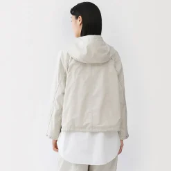 Best Muji Veste à capuche en toile de coton léger pour femme