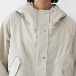 Best Muji Veste à capuche en toile de coton léger pour femme