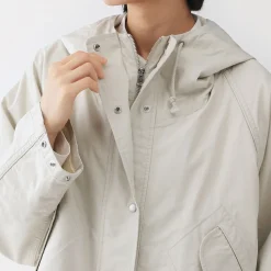 Best Muji Veste à capuche en toile de coton léger pour femme