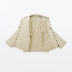 Hot Muji Veste à col montant en velours côtelé déperlant pour femme