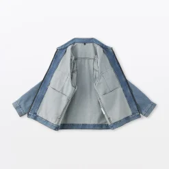 Hot Muji Veste à poches denim en kapok mélangé pour homme