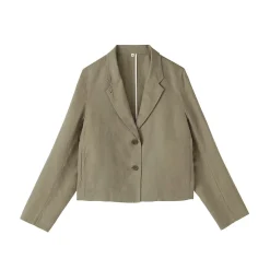 Hot Muji Veste courte en lin et lyocell pour femme