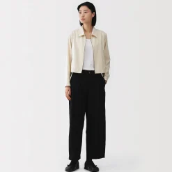 Hot Muji Veste courte en mélange de rayonne pour femme