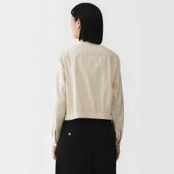 Hot Muji Veste courte en mélange de rayonne pour femme