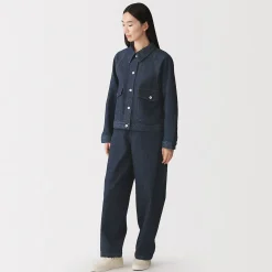 Discount Muji Veste de travail denim en kapok mélangé pour femme