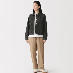 Discount Muji Veste de travail denim en kapok mélangé pour femme