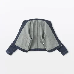 Discount Muji Veste de travail denim en kapok mélangé pour femme