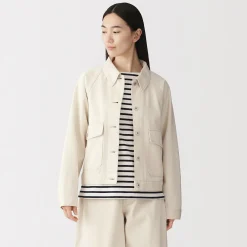 Discount Muji Veste de travail denim en kapok mélangé pour femme