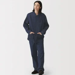 Clearance Muji Veste de travail denim en kapok mélangé pour homme