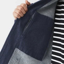 Clearance Muji Veste de travail denim en kapok mélangé pour homme