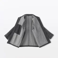 Clearance Muji Veste de travail denim en kapok mélangé pour homme