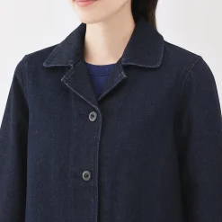 Clearance Muji Veste de travail en denim mélangé kapok pour femme