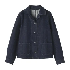 Clearance Muji Veste de travail en denim mélangé kapok pour femme